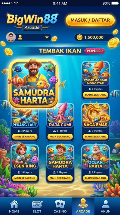 Layar utama bigwin88 — antarmuka bersih setelah instalasi
